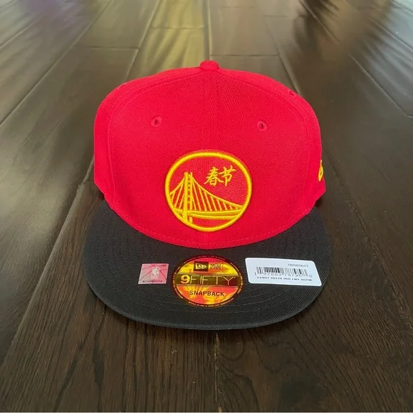 New Era Red/Black Golden State Warriors 2024 Lunar New Year 9FIFTY Snapback Hat